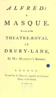 Cover of Alfred: a masque by David Mallet