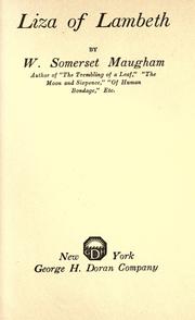Front cover of Liza of Lambeth by William Somerset Maugham