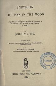 Cover of Endymion by John Lyly