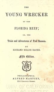 Front cover of The young wrecker of the Florida reef by Richard Meade Bache