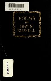 Cover of Poems by Irwin Russell