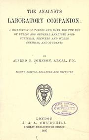 Cover of The analyst's laboratory companion by Alfred E. Johnson
