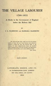 Cover of The village labourer, 1760-1832 by John Lawrence Le Breton Hammond