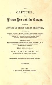 Cover of The capture, the prison pen, and the escape by Willard W. Glazier