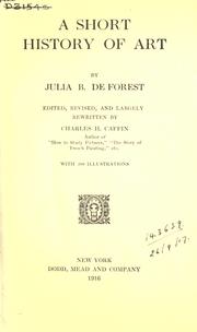 Front cover of A short history of art by Julia B. De Forest