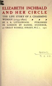 Front cover of Elizabeth Inchbald and her circle by Littlewood, Samuel Robinson