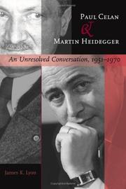 Front cover of Paul Celan and Martin Heidegger by James K. Lyon