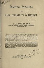 Cover of Political evolution by Washburn, Charles A.