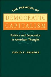 Cover of The Paradox of Democratic Capitalism by David F. Prindle