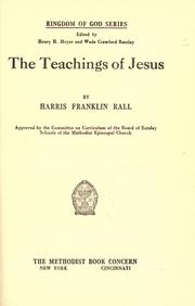 Cover of The teachings of Jesus by Harris Franklin Rall