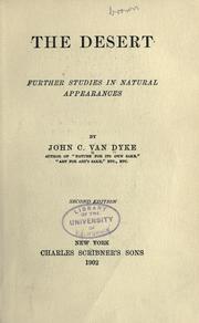 Cover of The desert by John Charles Van Dyke