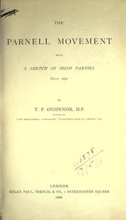 Front cover of The Parnell movement, with a sketch of Irish parties from 1843 by T. P. O'Connor