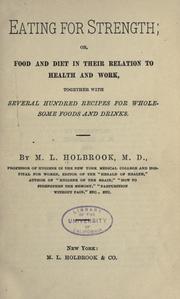 Cover of Eating for strength by M. L. Holbrook