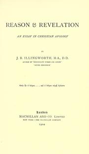 Front cover of Reason & revelation by John Richardson Illingworth