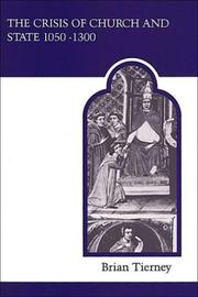 Cover of The crisis of church & state, 1050-1300 by Brian Tierney