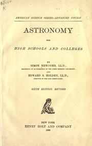Front cover of Astronomy for high schools and colleges by Simon Newcomb