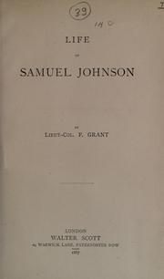 Front cover of Life of Samuel Johnson by Francis Richard Charles Grant