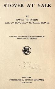 Cover of Stover at Yale by Owen Johnson