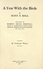 Cover of A year with the birds by Ball, Alice Eliza