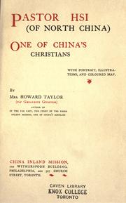 Cover of Pastor Hsi (of North China) by Mary Geraldine Guinness Taylor
