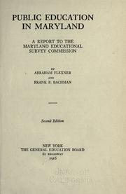 Cover of Public education in Maryland by General Education Board.