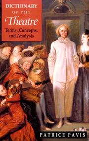 Front cover of Dictionary of the theatre by Patrice Pavis
