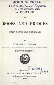 Front cover of A treatise on roofs and bridges by Edward A. Bowser