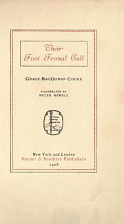 Cover of Their first formal call by Grace MacGowan Cooke