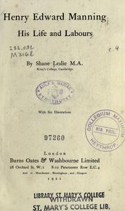 Cover of Henry Edward Manning by Shane Leslie
