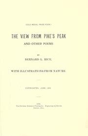 Cover of The view from Pike's Peak by Bernard L. Rice