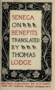 Front cover of De beneficiis by Seneca the Younger