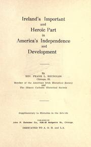 Front cover of Ireland's important and heroic part in America's independence and development by Frank L. Reynolds