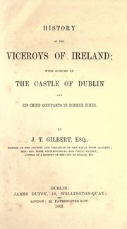 Cover of History of the viceroys of Ireland by John Thomas Gilbert