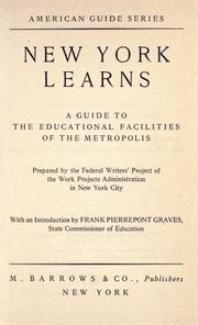 Front cover of New York learns by Federal Writers' Project. New York (City)