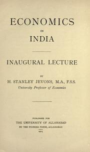 Cover of Economics in India by Herbert Stanley Jevons