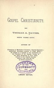 Front cover of Gospel Christianity by Thomas A. Davies