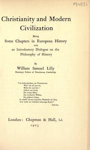 Front cover of Christianity and modern civilization by William Samuel Lilly