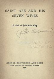 Front cover of Saint Abe and his seven wives by Robert Williams Buchanan
