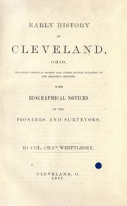 Front cover of Early history of Cleveland, Ohio by Charles Whittlesey