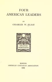 Front cover of Four American leaders by Charles William Eliot