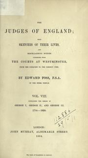 Cover of The judges of England by Edward Foss
