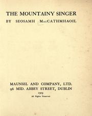Cover of The mountainy singer by Joseph Campbell