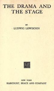 Front cover of The drama and the stage by Ludwig Lewisohn
