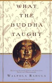 Front cover of What the Buddha taught by Walpola Rahula