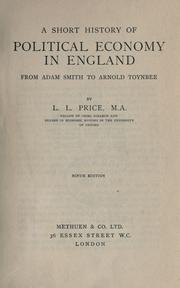 Front cover of A short history of political economy in England, from Adam Smith to Arnold Toynbee by Langford Lovell Price