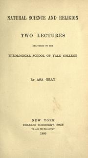 Front cover of Natural science and religion by Asa Gray