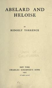 Cover of Abelard and Heloise by Ridgely Torrence