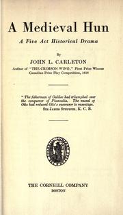 Cover of A medieval Hun by John Louis Carleton
