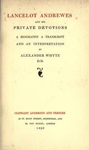 Front cover of Lancelot Andrewes and his private devotions by Lancelot Andrewes