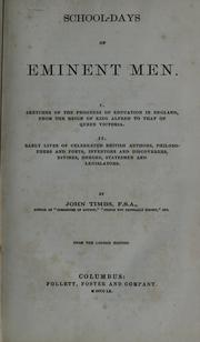 Front cover of School-days of eminent men by John Timbs